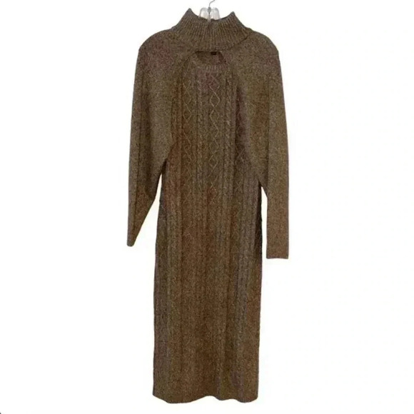 Anthropologie Current Air Cable Knit Midi Sweater Dress Set New without tags - Picture 3 of 4